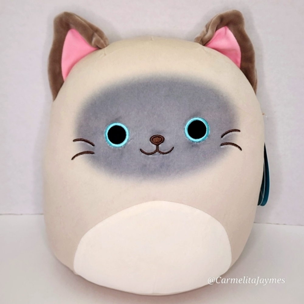 🎁 GAVE AS FREE GIFT W ORDER 🎁FELTON 😺 10" Siamese Tan Cat Squishmallow NWT